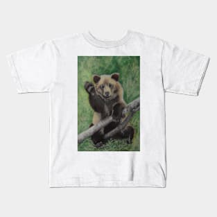 Waving Brown Bear.....:o) Kids T-Shirt